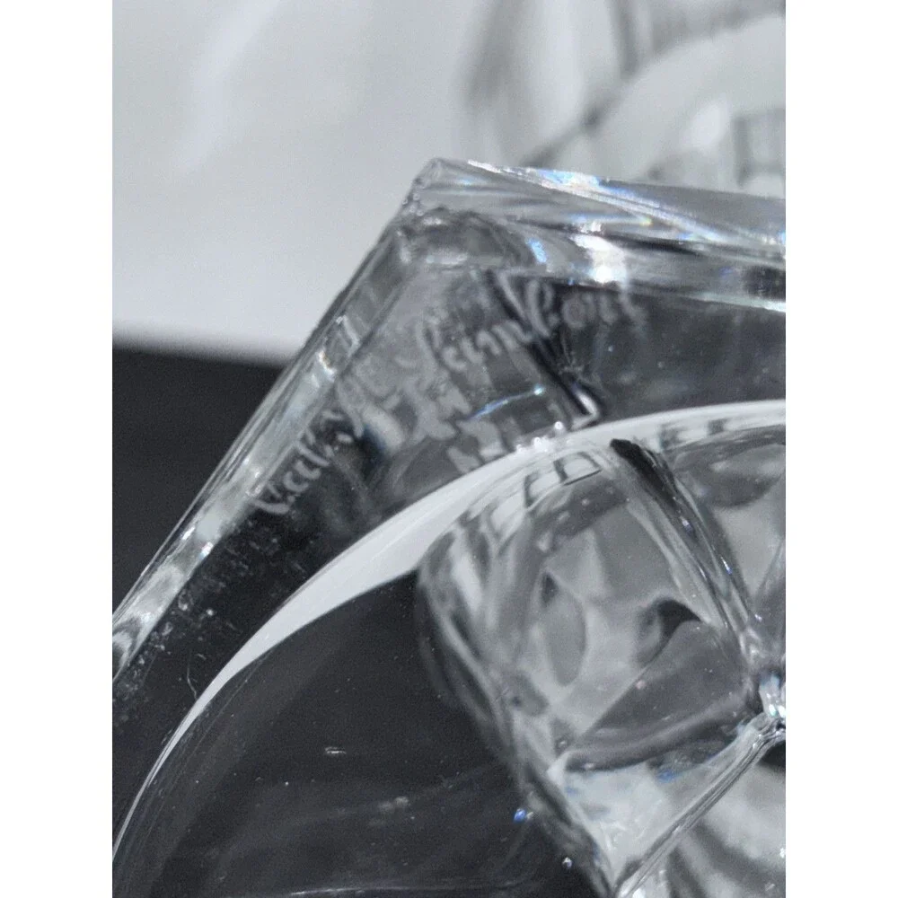 Vintage Val St. Lambert Crystal Vase Art Deco